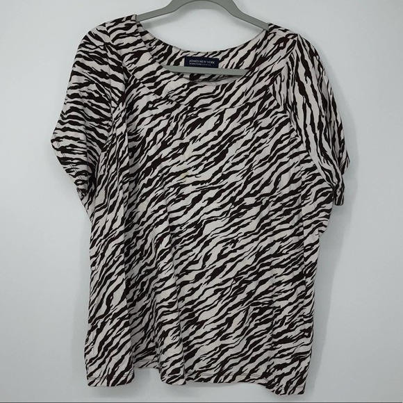 Jones New York Tops - JONES NEW YORK WOMAN ANIMAL PRINT PULLOVER SIZE 3X